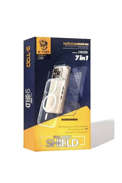 no markte مجموعة الحماية الأصلية 7 في 1 من S-TOP لهاتف iPhone 15 Pro Max