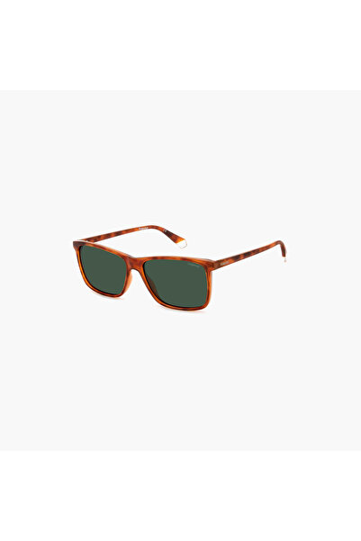 Polaroid Men Polarized and UV Protected Green Lens 58 mm Square Sunglasses - ...