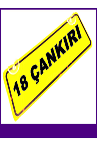 wonderlike 18 ÇANKIRI Yazılı Dekor plaka- Sarı Renk Araç İçi Cam Süsü ve Ofis...