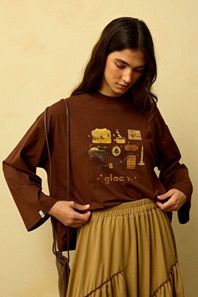 Ceylan Otantik Bitter Coffee Glochu Printed Basic Body