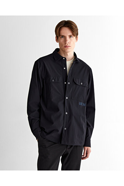 Gant Erkek Lacivert Relaxed Fit Klasik Yaka Gömlek