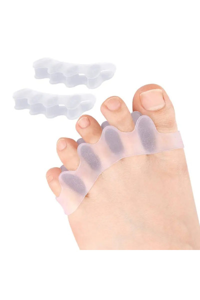 Choice1 فاصل أصابع القدم الشفاف للبالغين بسعر الجملة، قطعتان = زوج واحد، حصير...