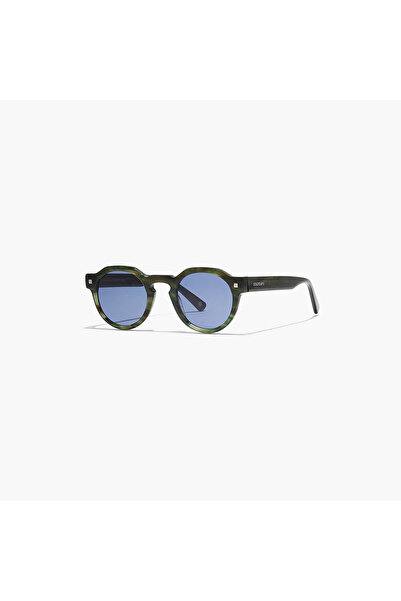 30Sundays Men Blue Lens 46 mm Round Sunglasses | 30S-000235-1302