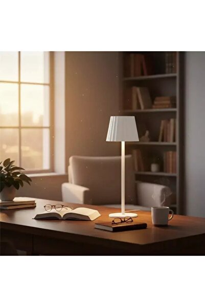 Generic Bedside Table Lamp, USB Switch Cable LED Bedroom Lamp, Nightstand Desk Lamp, White