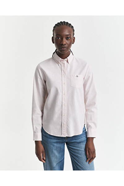 Gant Kadın Pembe Regular Fit Düğmeli Yaka Oxford Gömlek