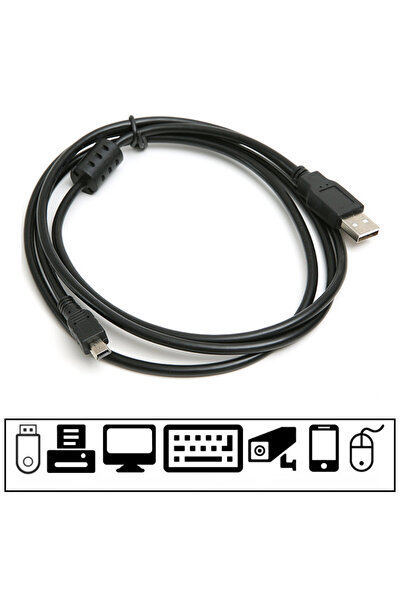 VOREX Gabble 1 Mt. USB 2.0 Kablo (Ferrit Filtreli) Dijital Kamera, Araç Kamerası, PS3 Şarj-Veri