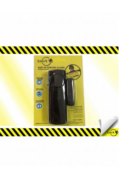 LOREX LR-4444S Siyah Kapı Pencere Alarmı - Piller Hariç - Ev Alarmı - Kablosuz Pencere