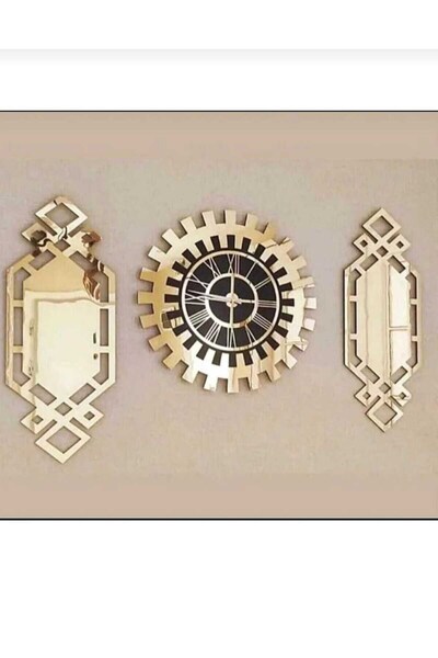 demdekor Xl Büyük Boy Dekoratif Duvar Saati 3 lü Set