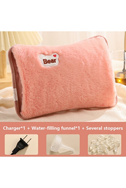 Choice1 حقيبة زجاجات الماء الساخن باللون الوردي بسعة 1000 مل، حقيبة ماء ساخن ...