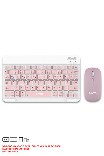 MTL Taşınabilir Bluetooth Mini Klavye ve Mouse Seti | Tüm İşletim Sistemleriy...