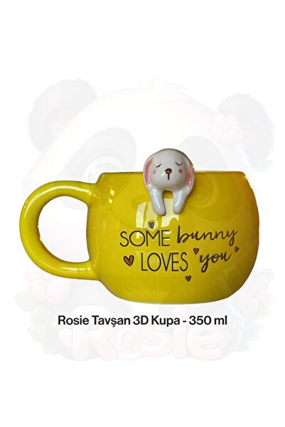 Rosie Tavşan Figürlü Seramik Kupa 350 ml