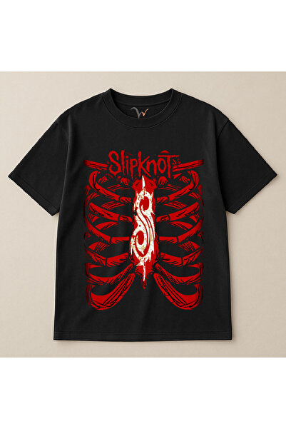 WİDİ Muzički bend Slipknot Skeleton Chest Cage Štampano 100% pamuk Oversize k...