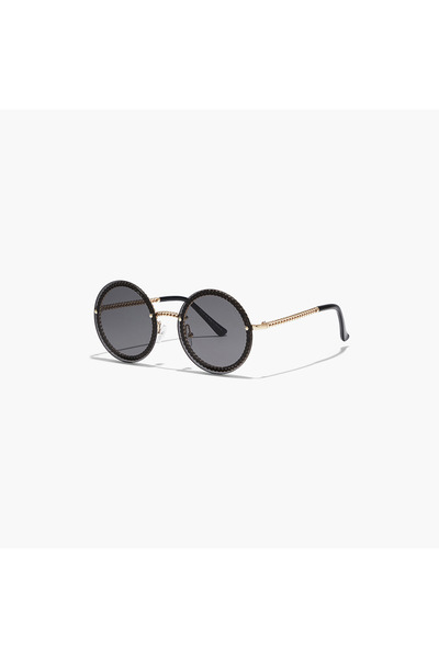 BlackOut RISE Black 57 mm Round Sunglasses