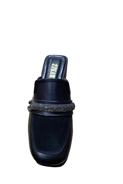 BURCU Women's Wedge Heel Closed-Front Slippers