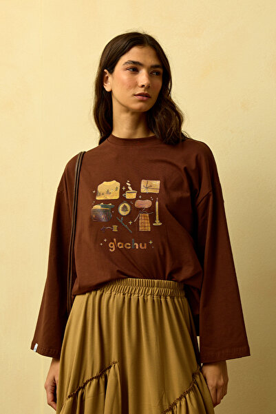 Ceylan Otantik Bitter Coffee Glochu Printed Basic Body