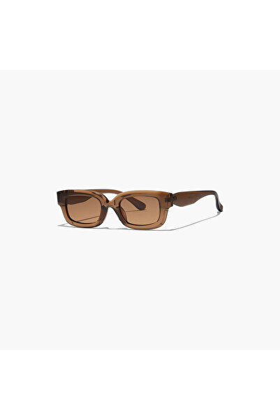 BlackOut Women Brown Lens 50 mm Rectangle Sunglasses | BLA-000261-0404