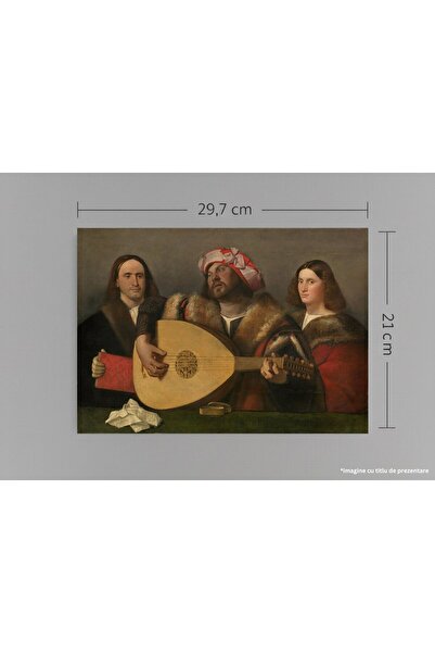 VreauPoster Poster A4 Cariani Concert, Venetian Renaissance, Decorative Painting Cardboard 250gr