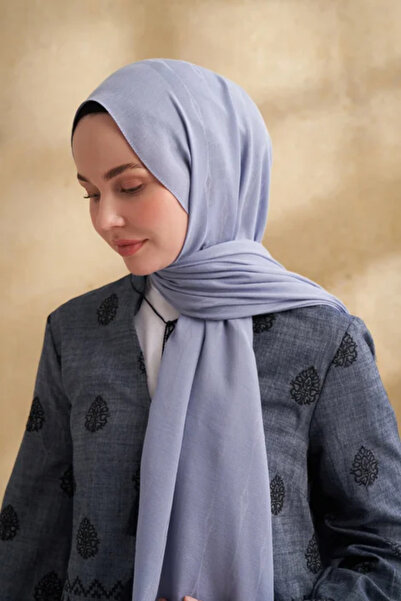 ARMANDA -Modal-Cotton Mixed Denim Blue Shawl