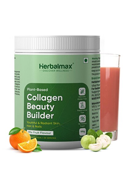 HERBAL MAX 100% كولاجين نباتي بنكهة الفواكه المختلطة 195 جرام