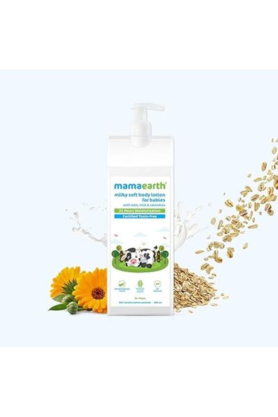 Mamaearth Milky Soft Body Lotion with Oats, Milk & Calendula 400 ml Pack of 1