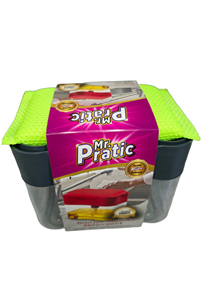 Pratic Dishwashing detergent dispenser, with sponge included, Mr. Pratic, integrated tank, resistant plastic