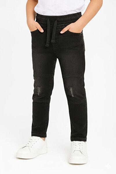 STITCH by MH Kids' Knee Stitch Detailing Cotton Denim Pants