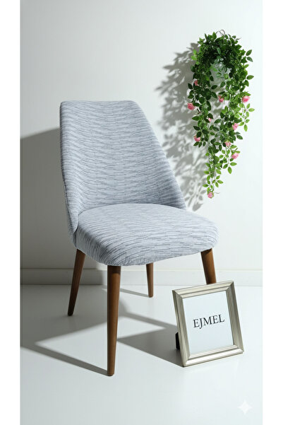 EJMEL Jacquard Fabric Striped Pattern Chair Cover Large Oval Stretch Elastic ...