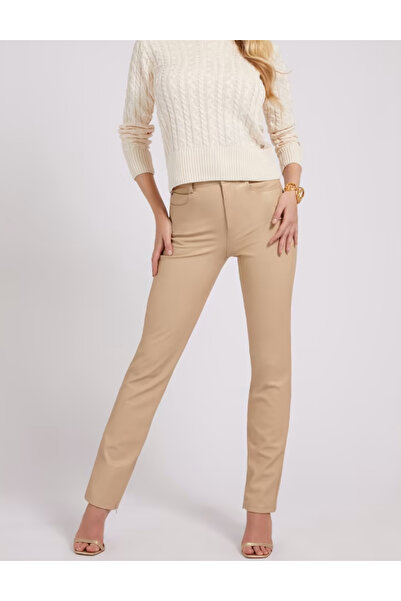 Guess Guess faux leather pants, beige
