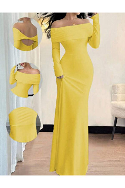 Sheya Shein maxi dress, yellow