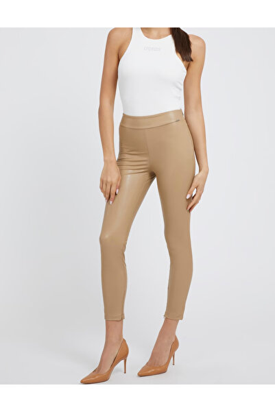 Guess Guess faux leather pants, beige