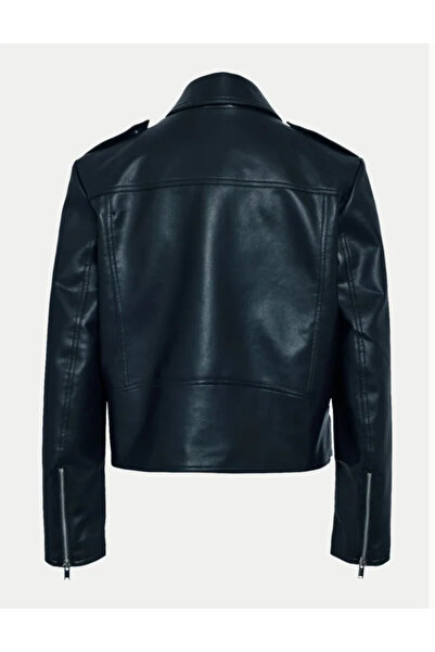 Noisy May Noisy May Faux Leather Jacket, black