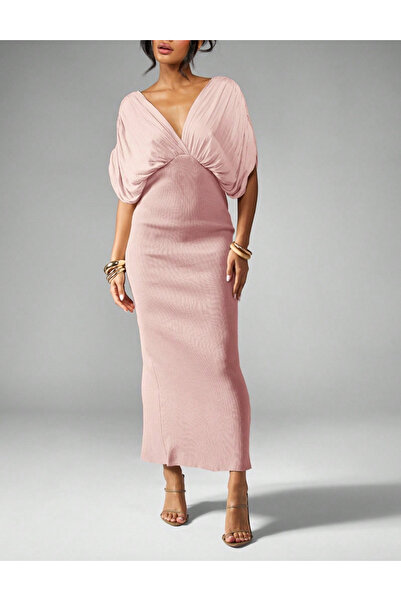Sheya Shein Missguided maxi dress, dusty pink