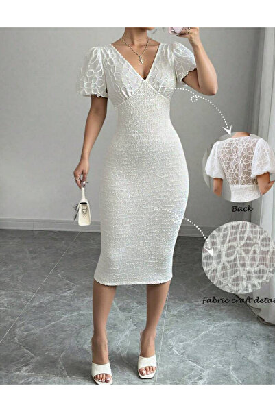 Sheya Shein midi dress, white