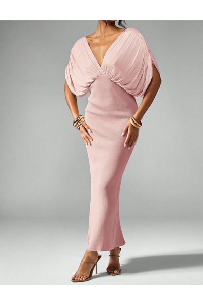 Sheya Shein Missguided maxi dress, dusty pink