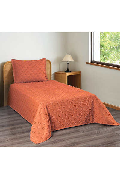 diabella New Year Special Color Pompom Patterned 2 Piece Single Bedspread