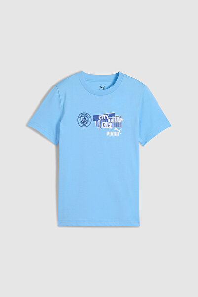 Puma Mcfc Ftblnrgy Tee Jr Team Light Blue