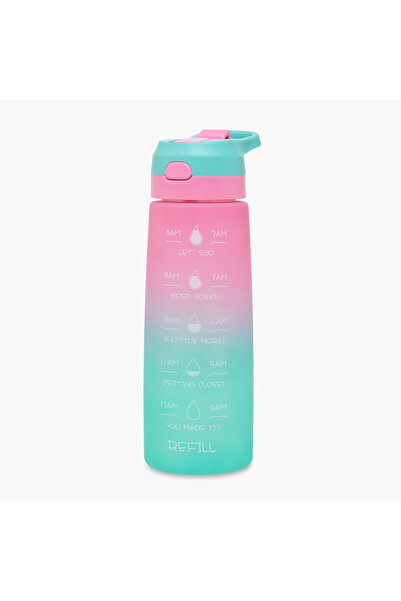 Lifestyle Time Marker Print Water Bottle with Spray