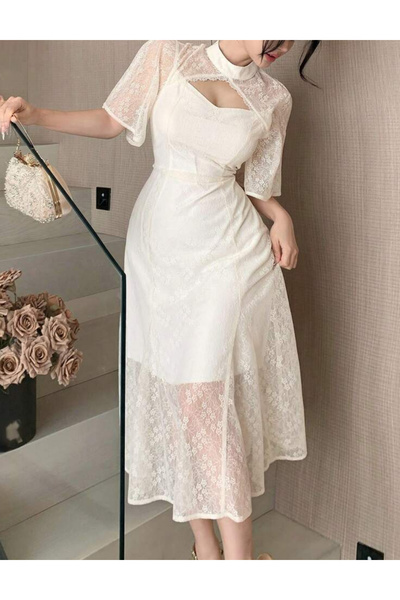 Sheya Shein DAZY midi dress, cream