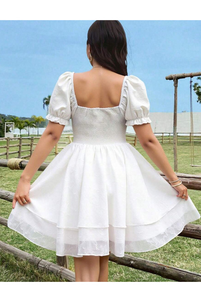 Sheya Shein Curve+ mini dress, white