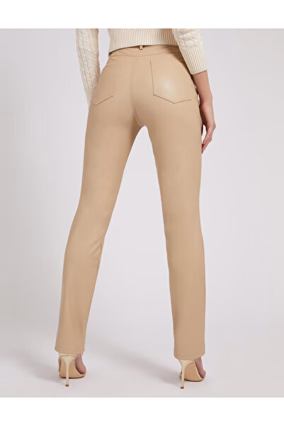 Guess Guess faux leather pants, beige