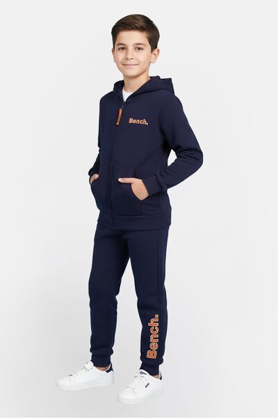 BENCH Kids Boy 2 Pieces Brand Logo Hoodie And Jogger Pants, Navy