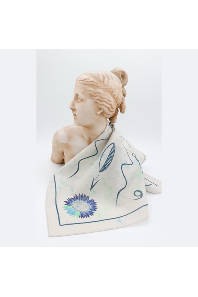 Ciel Coloré , Azure Fields TASARIM Eşarp Şal Bandana CİEL COLORE Tasarım FULA...