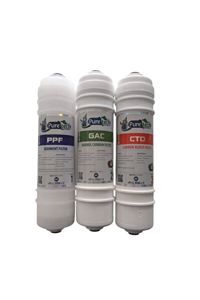 puretech Optima su arıtma üçlü filtre seti ve bağlantı parçaları