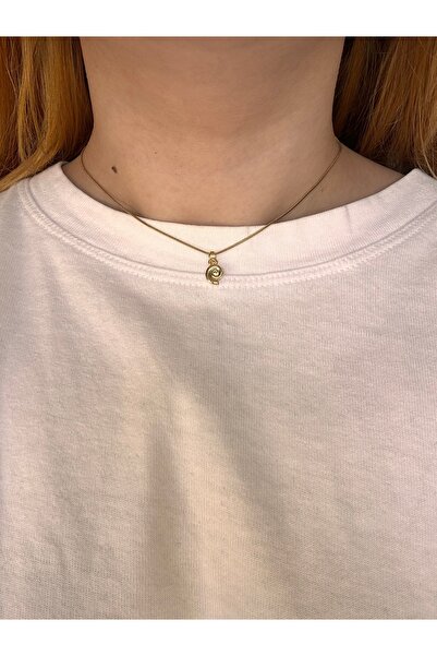 sevvelry Spiral model çelik zincirli kolye