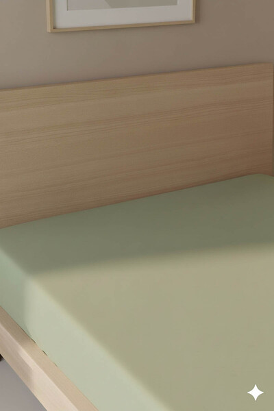 FAVORA 100% Cotton Ranforce Premium Single Plus Fitted Sheet - Green