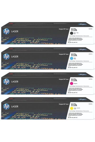 HP مجموعة خراطيش حبر ملونة أصلية 117A