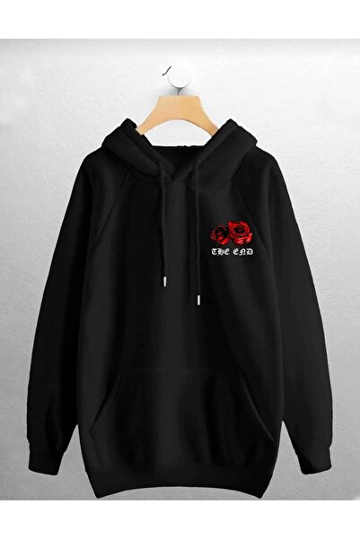 Hunors Sportswear & Company سويت شيرت The Cad مطبوع موديل قطني للجنسين بغطاء رأس