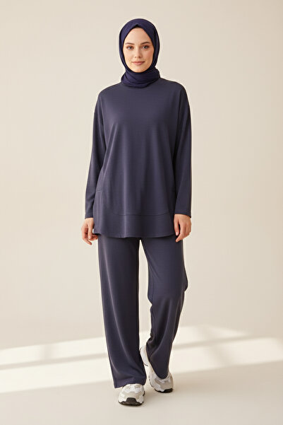 Lale Butik Tunic Trouser Set 3136 Indigo