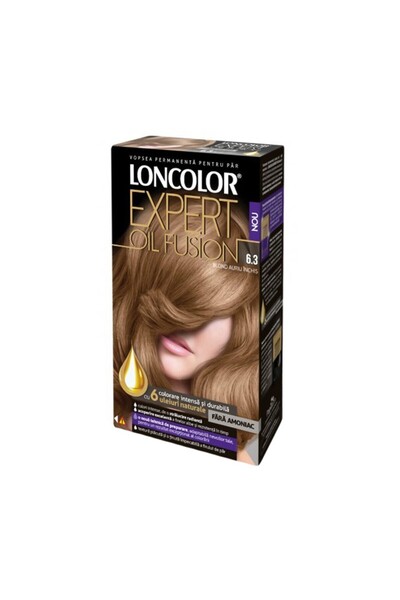 Loncolor Expert Vopsea de Par Permanenta Oil Fusion 6.3 Blond Auriu Inchis, 1...