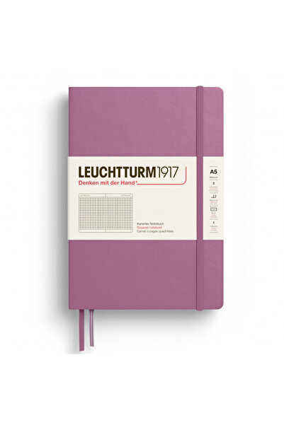 Leuchtturm1917 Caiet A5 cu copertă cartonată, roz prăfuit, cu bile